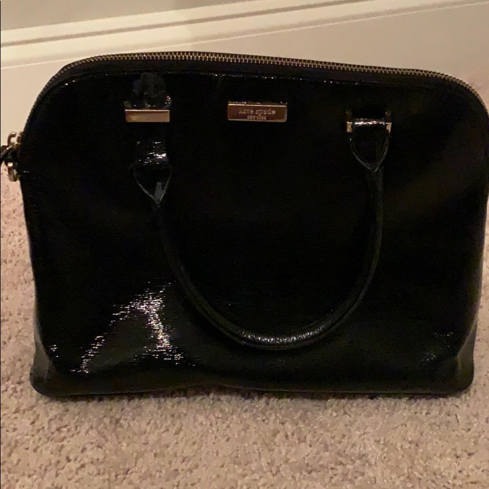 Kate Spade black patent leather satchel